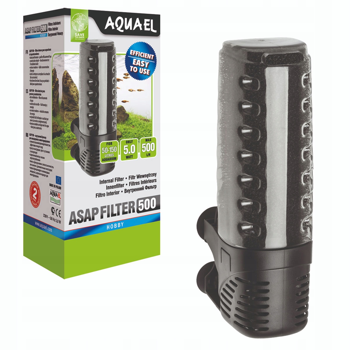 Levně Aquael Asap 500 Vnitřní filtr