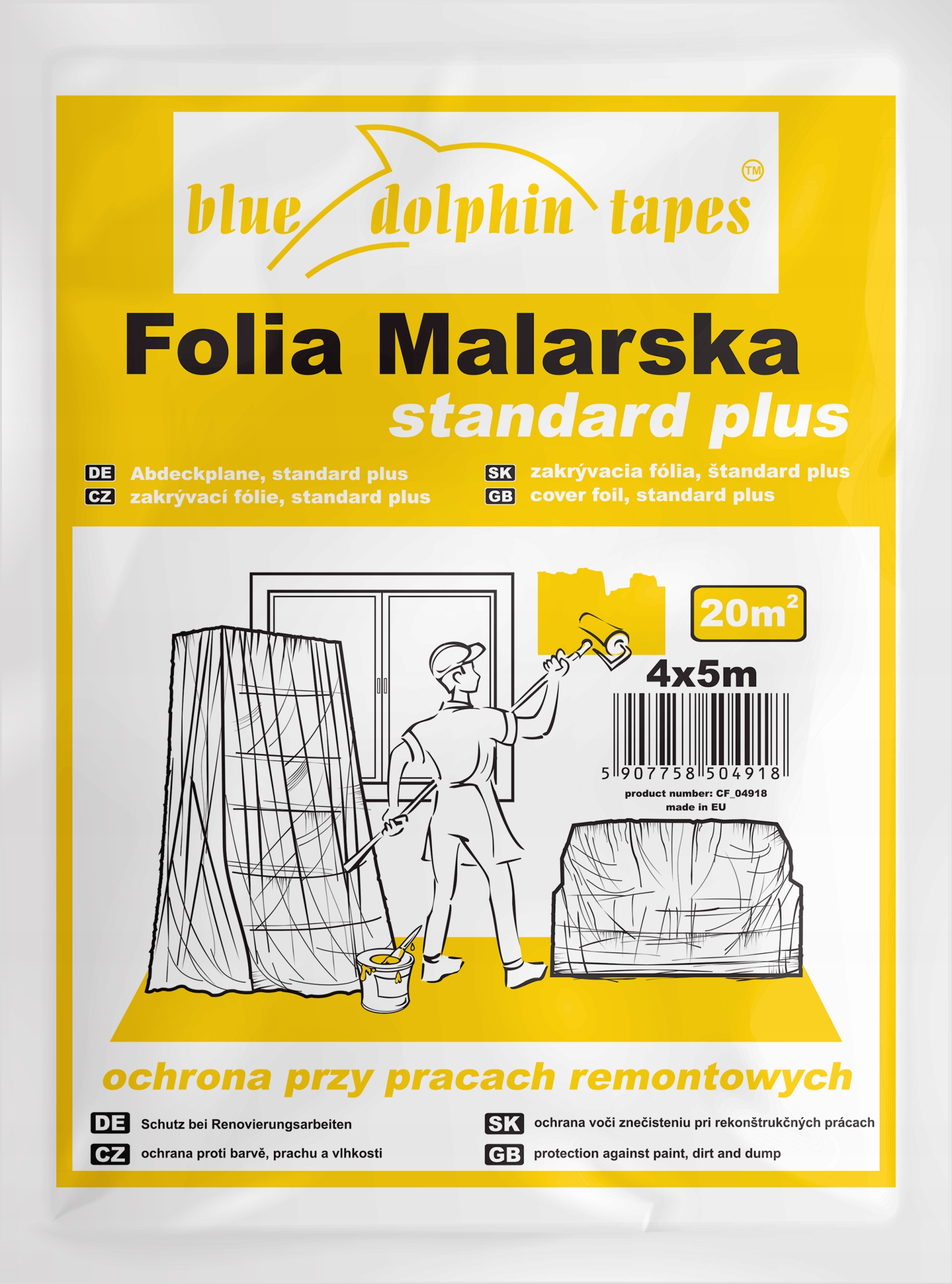 

Folia malarska Blue dolphin 4 m x 5 m x 14 µm