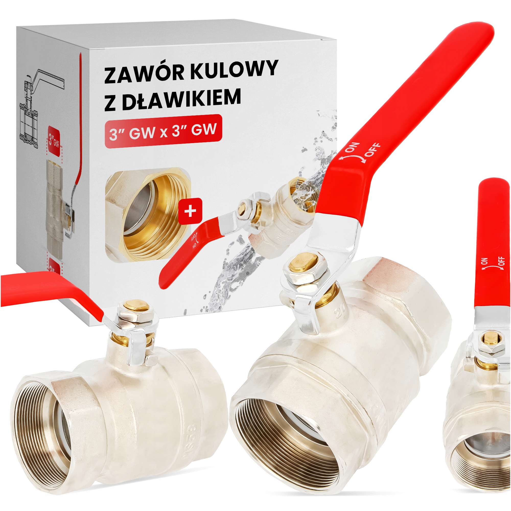 Ventilový kohútik s tlmivkou na uzavretie vody 3'' Fu