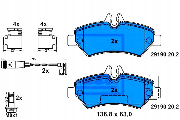 Ate Brzdové Destičky Mercedes Zadní Sprinter 06- Ate