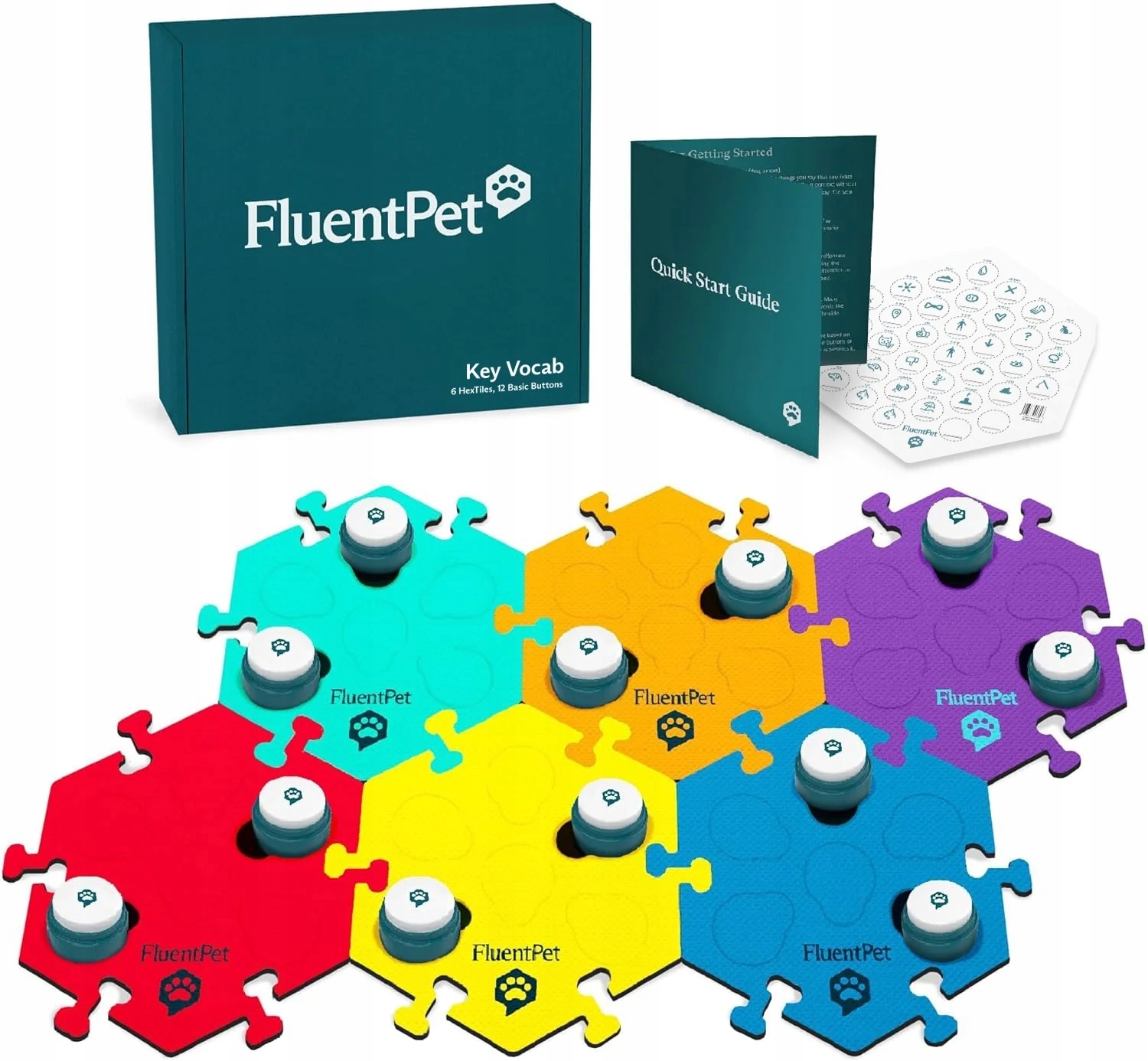Levně FluentPet Basic Get Started Kit – sada tlačítek pro komunikaci se psem