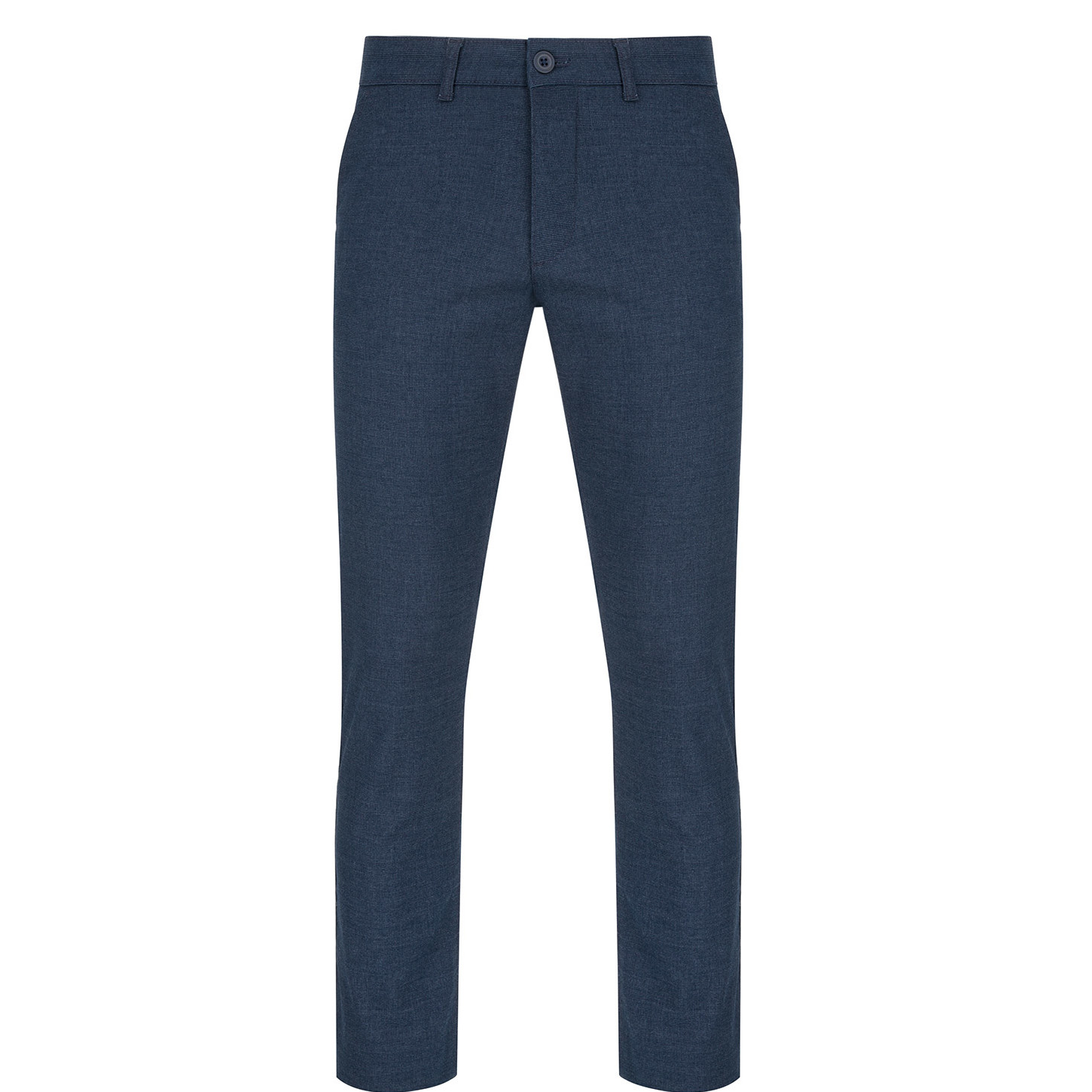 Modré ležérní kalhoty s melírovaným vzorem Pako Lorente vel. L32 W40