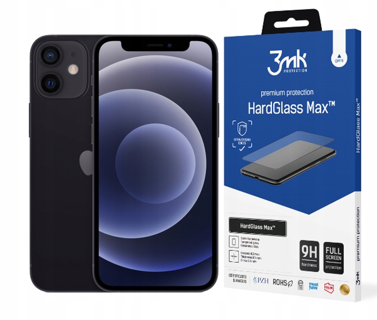 

3MK Hardglass Max do iPhone 12 Mini 5,4"
