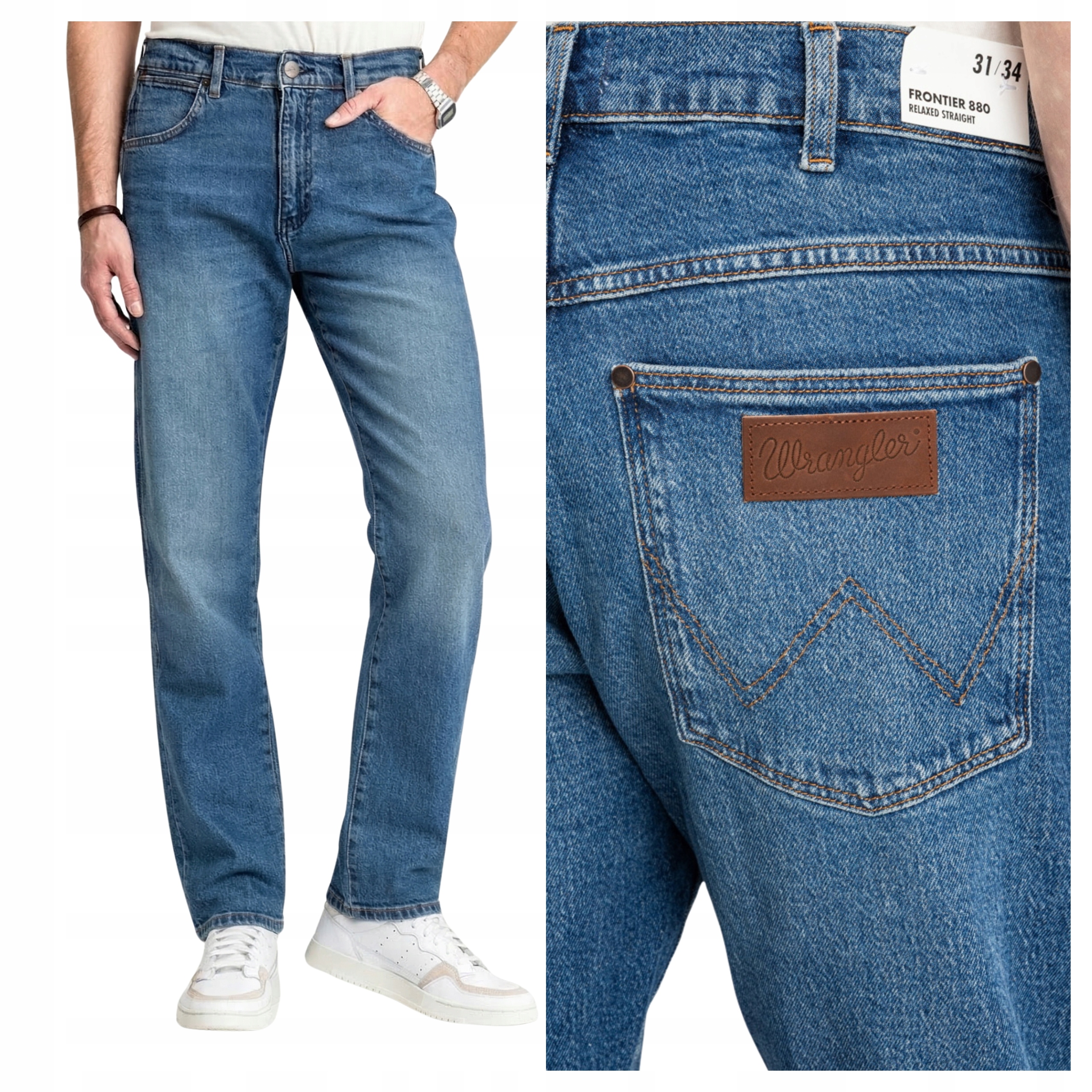 Pánské Džíny Rovného Střihu Wrangler Frontier Seeing Double W30 L32