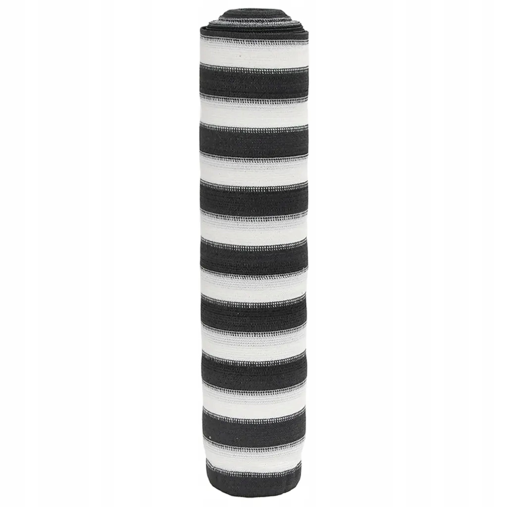 Stínicí tkanina antracitová a bílá 1,8 x 10 m Hdpe 150 g/m² Antracitová 400