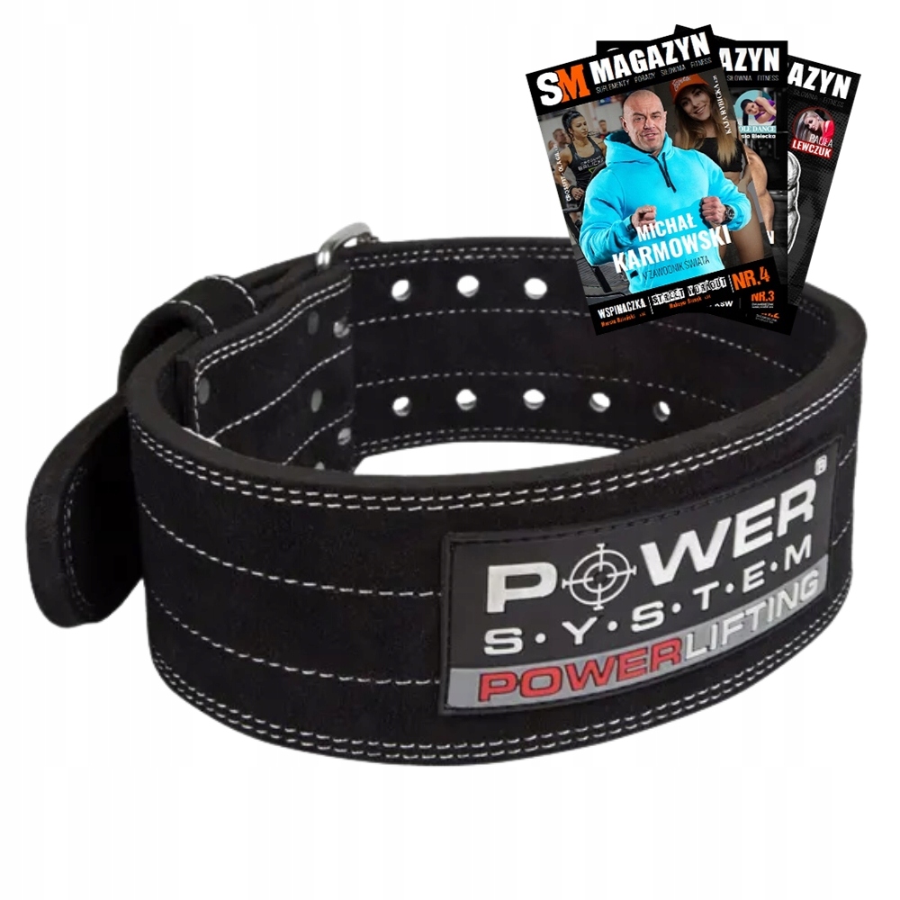 Power System Pás Powerlifting Kožený Trojbojový Vel L Černý Kulturistický