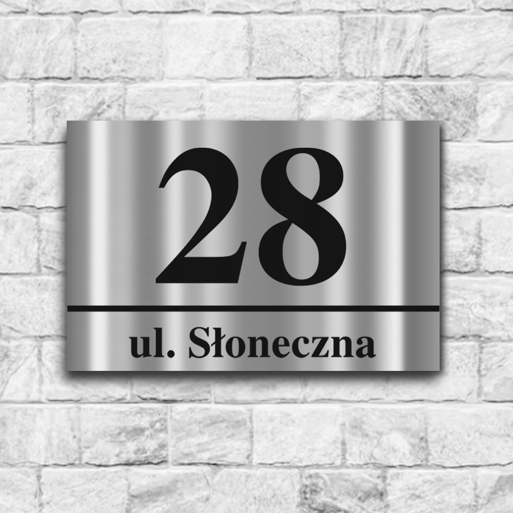 Aluminiowa Tabliczka Adresowa Numer Domu 30x20cm Marka Plexido