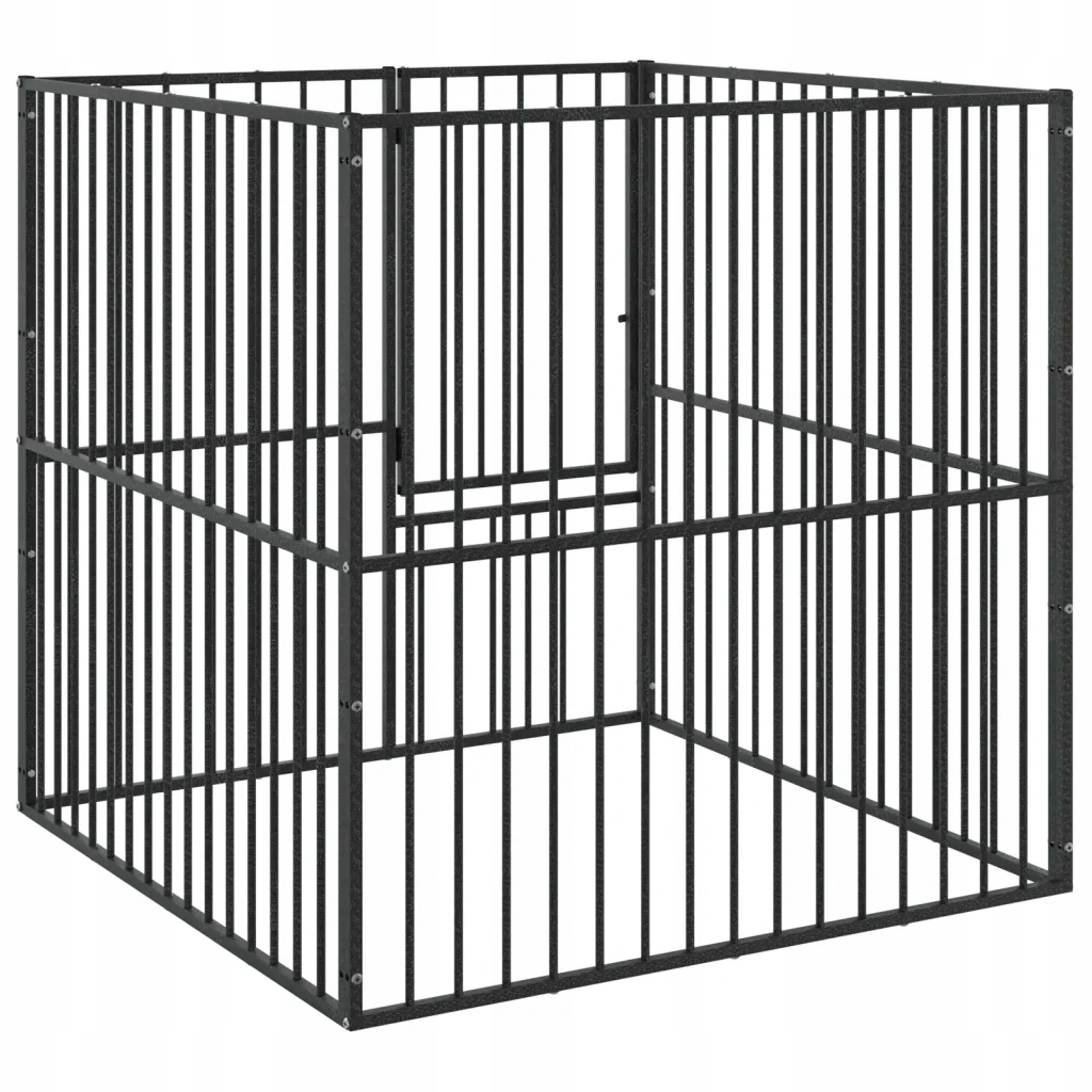 Kotec z pevné galvanizované oceli, 100 x 100 x 100 cm, černá