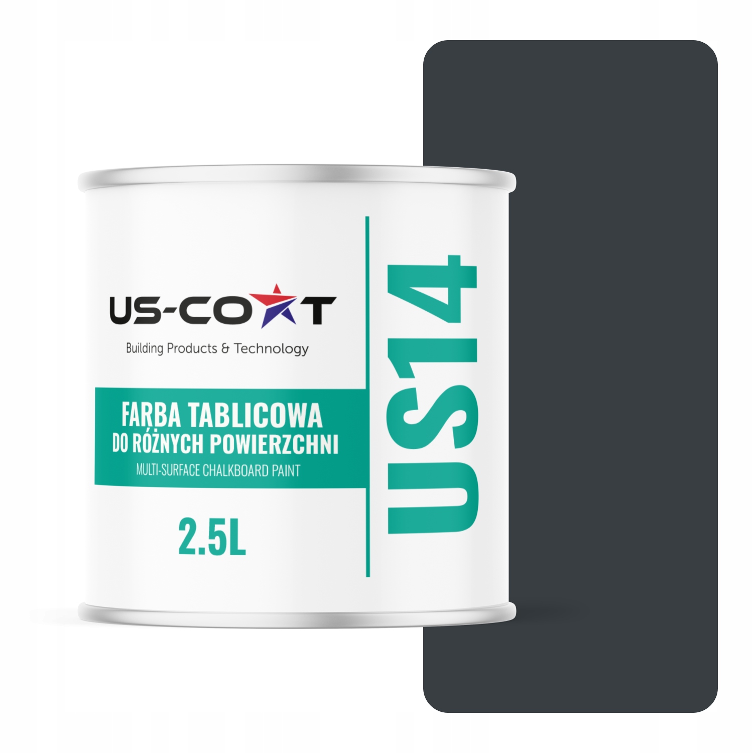Tabuľová Farba Na Steny Písania Kriedou Farba Antracit RAL7016 2,5L Mat