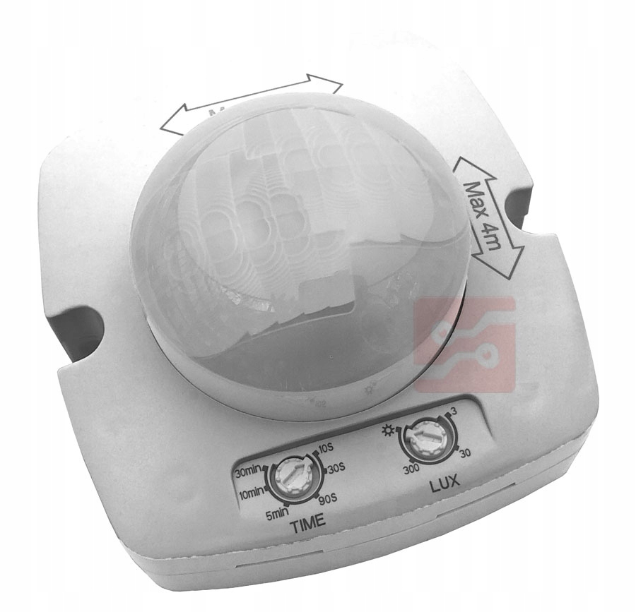 Czujnik ruchu PIR okrągły 2xdetector IP20 wysokość Kod producenta 010568