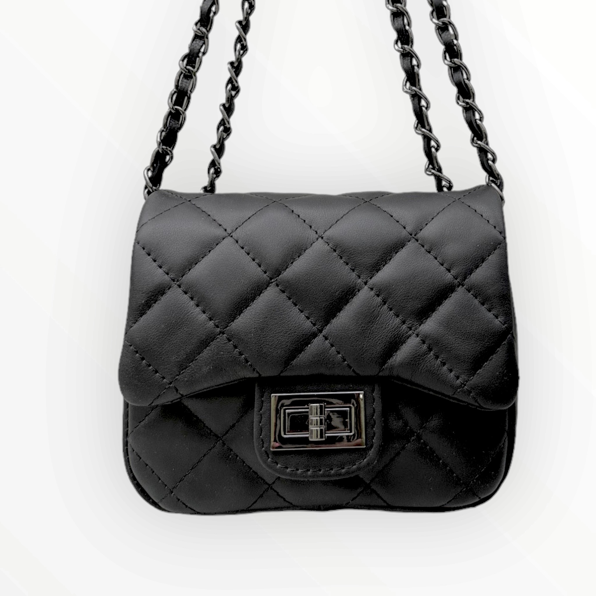 Dámská kabelka z přírodní kůže Bacio Černá