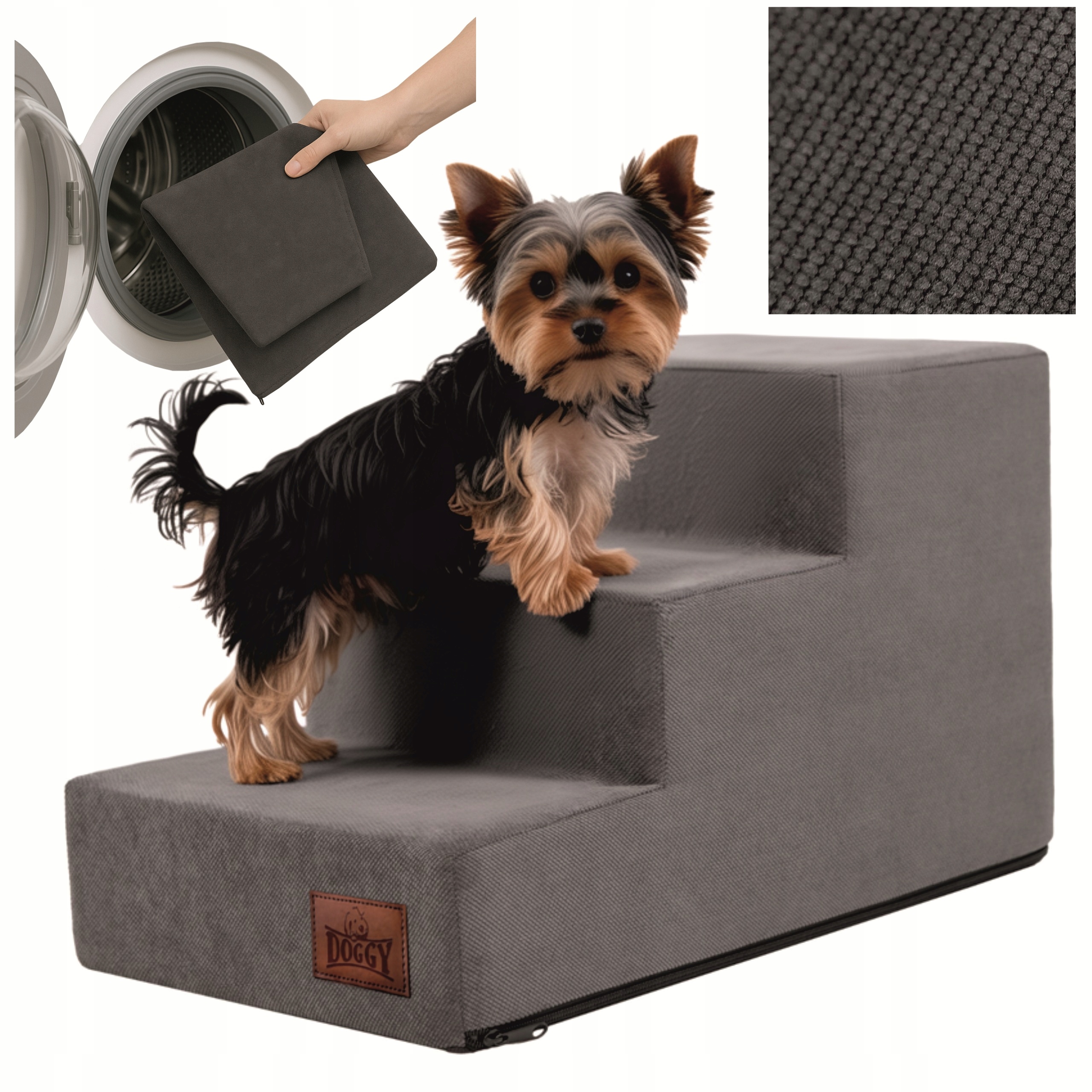 Schodki Dla Psa Schody dla psów kotów Rampa Antypoślizgowa, 3 stopnie 30 cm