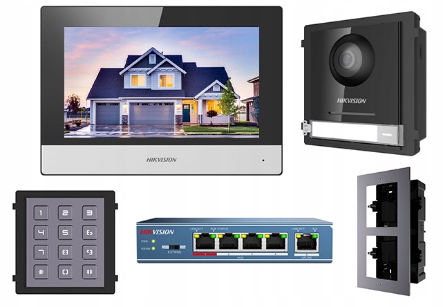 Ips Videovrátnik Interfón 7" LCD Ip Hikvision