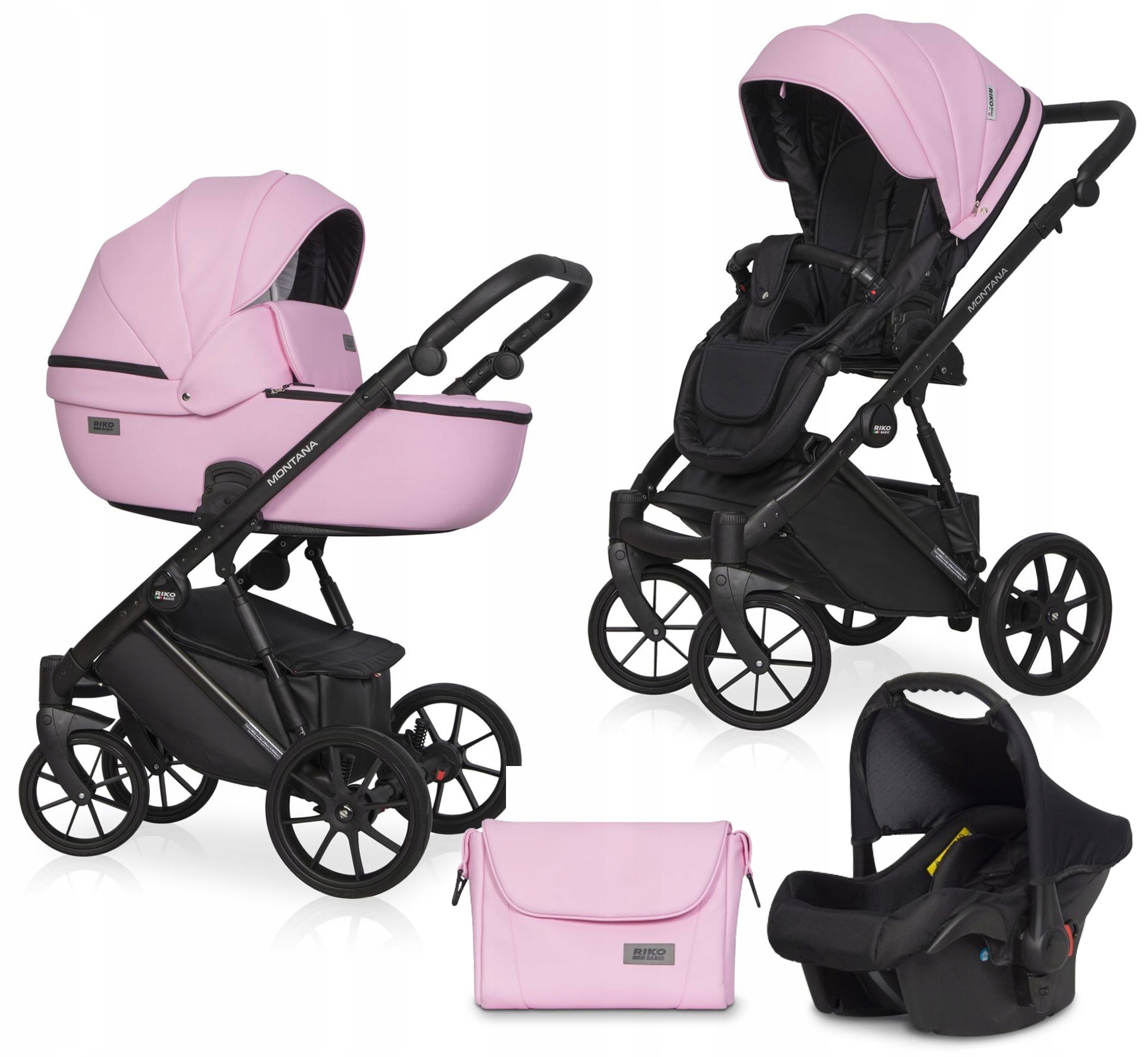 Wózek 3w1 MONTANA ECCO Riko Basic do 22 KG DODATKOWA AMORTYZACJA + FOTELIK