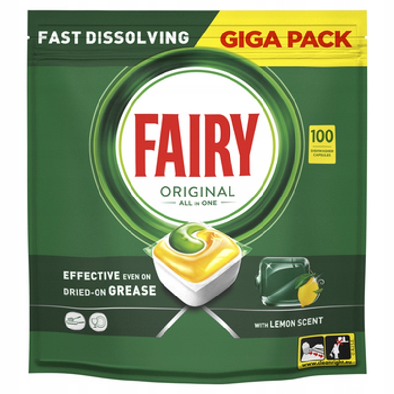 Fairy Original Citron Kapsle do myčky nádobí All In One, 100 tablet