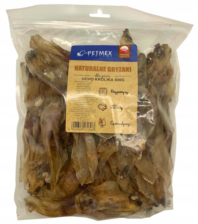 Petmex Králičí uši – Psí pamlsek – 500 g
