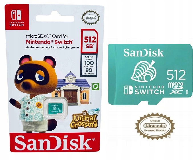 Karta Pamięci Animal Crossing Micro Sdxc 512 Gb Nintendo Switch