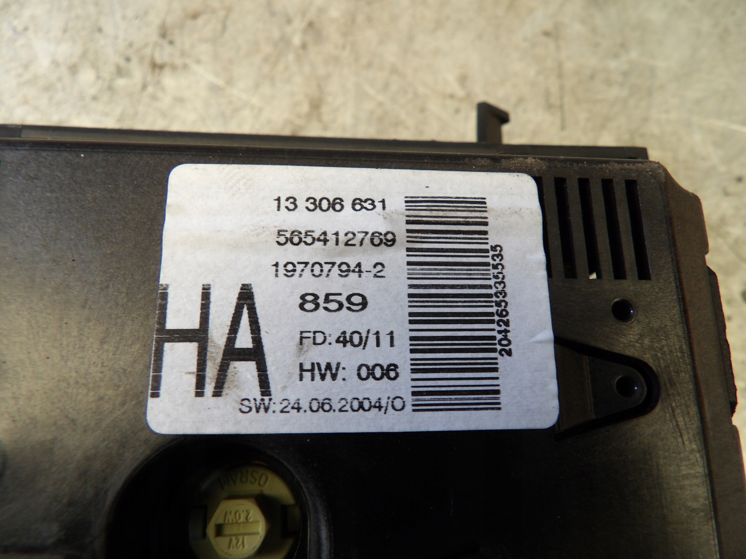 display, clock Opel Astra H lift 13306631, 565412769