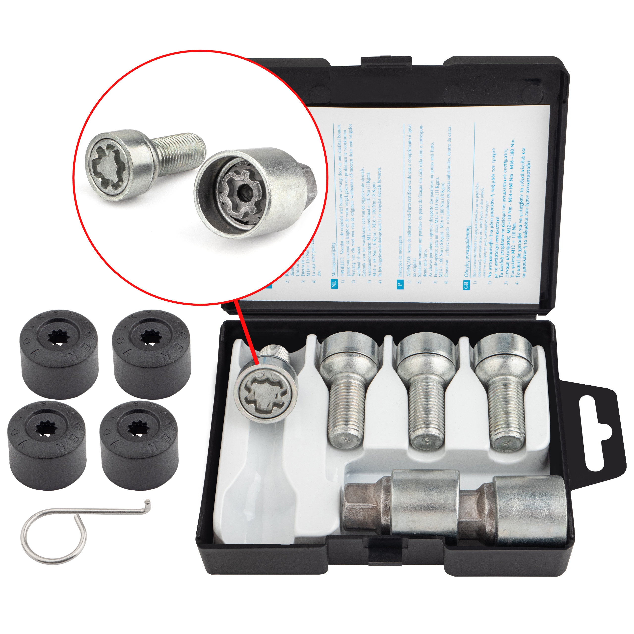 Фарад m14x1. 5x27 протиугінні гвинти 2 ключа