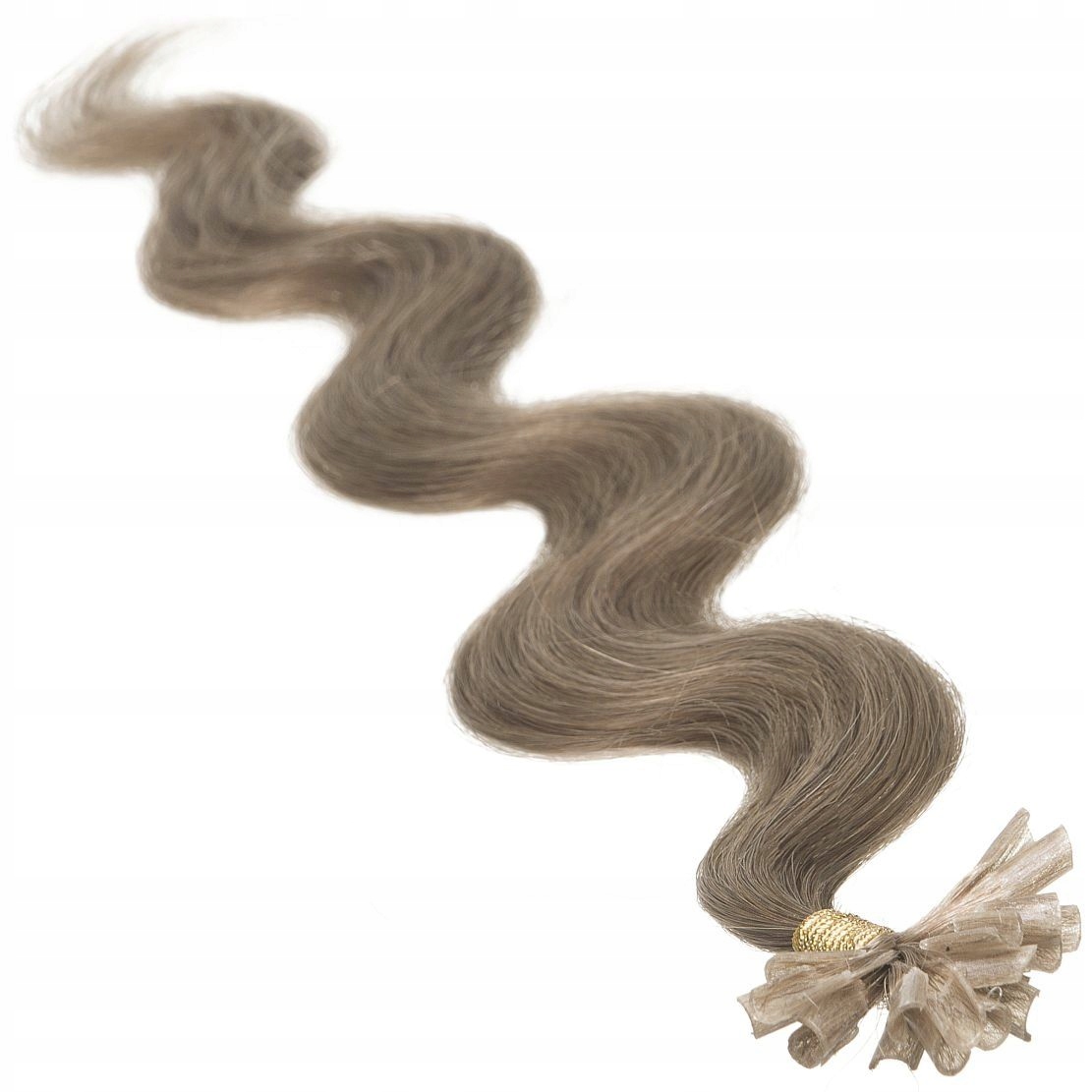 Vlnité Kudrnaté Vlasy Přírodní Na Keratin Pramínek 50 CM chladný blond 10