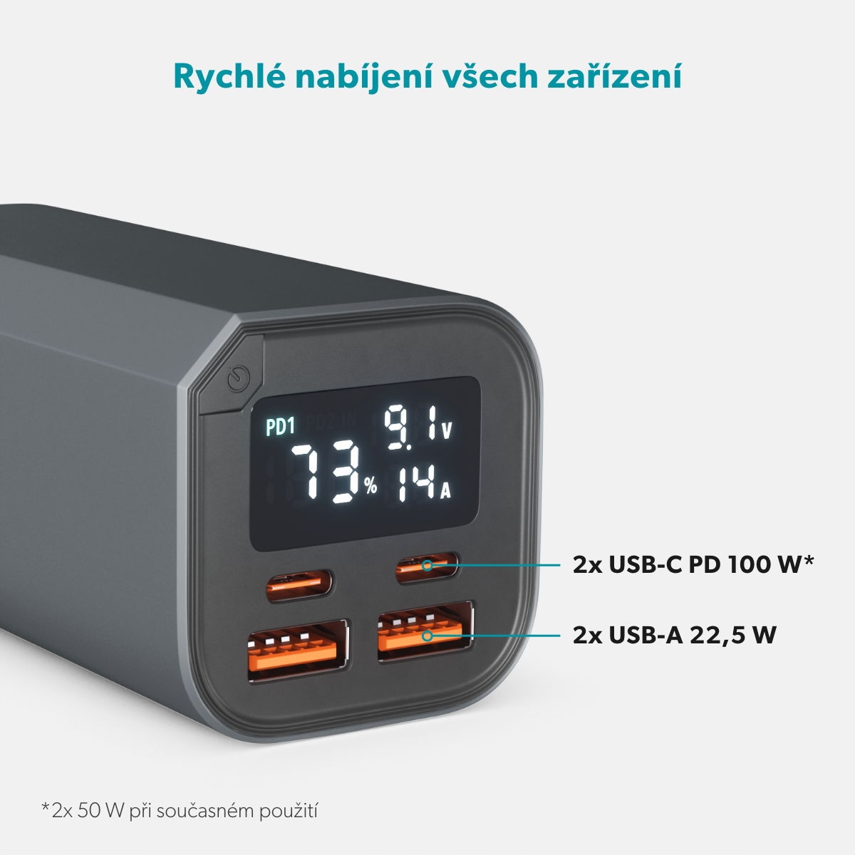 Epico Alu Power Banka Pd 100W 20 000mAh šedá