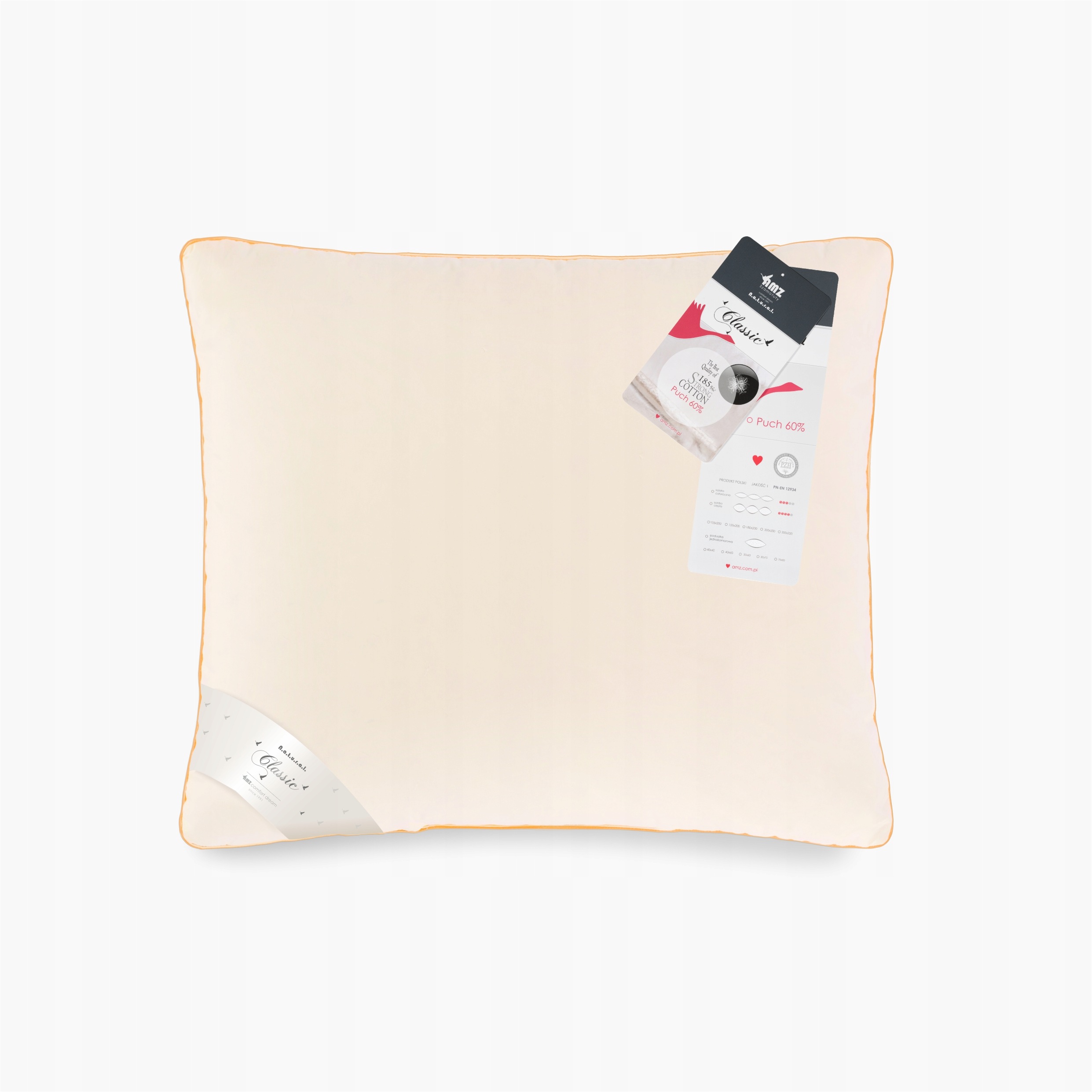 Polštář husí peří 60% 70x80 Mr. Pillow 1300 g krém