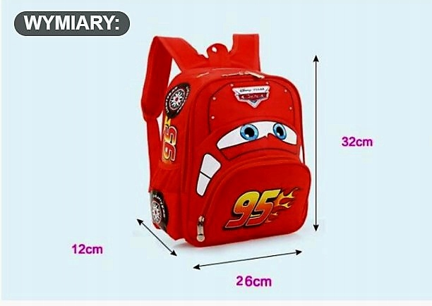 PLECAK SZKOLNY CARS AUTA ZYGZAK MCQUEEN NIEBIESKI Kolor Odcienie niebieskiego