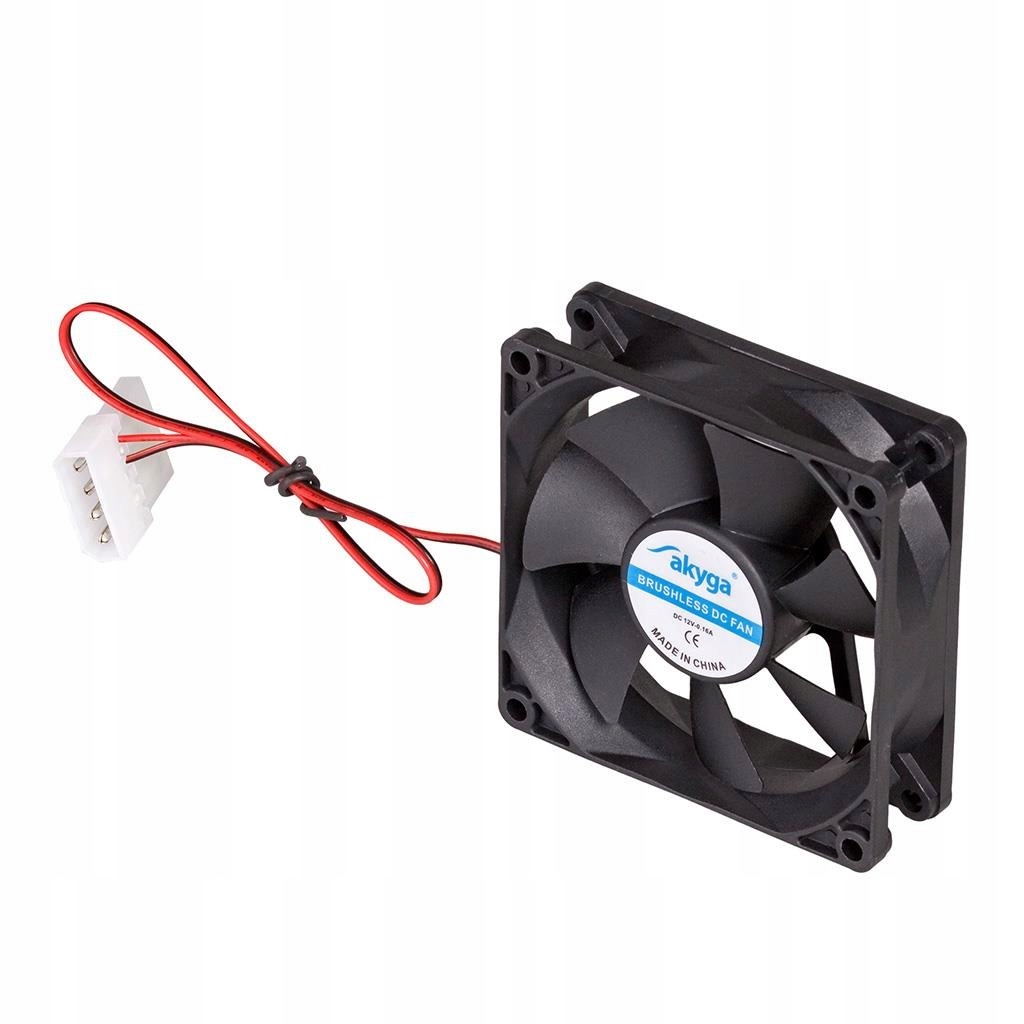 Akyga Wentylator systemowy Akyga AW-8A-BK 8cm czarny Molex