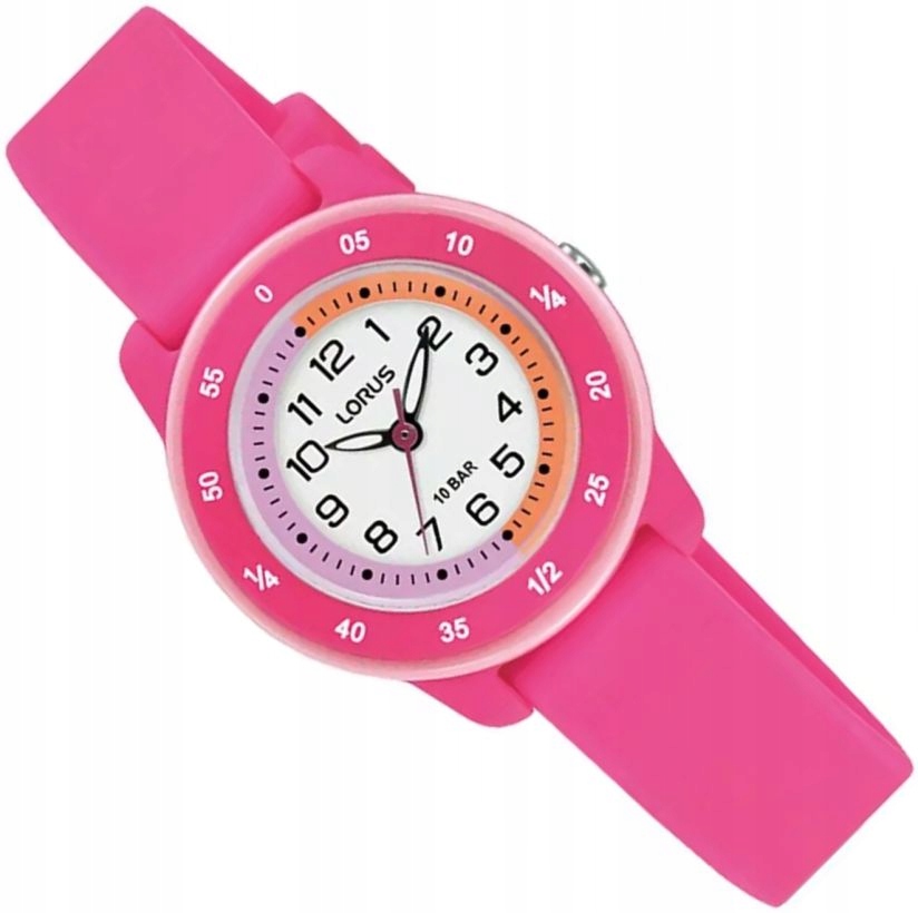 Růžové Vodotěsné Hodinky Pro Dívky Lorus RRX57JX9 Malé Ø27mm Box