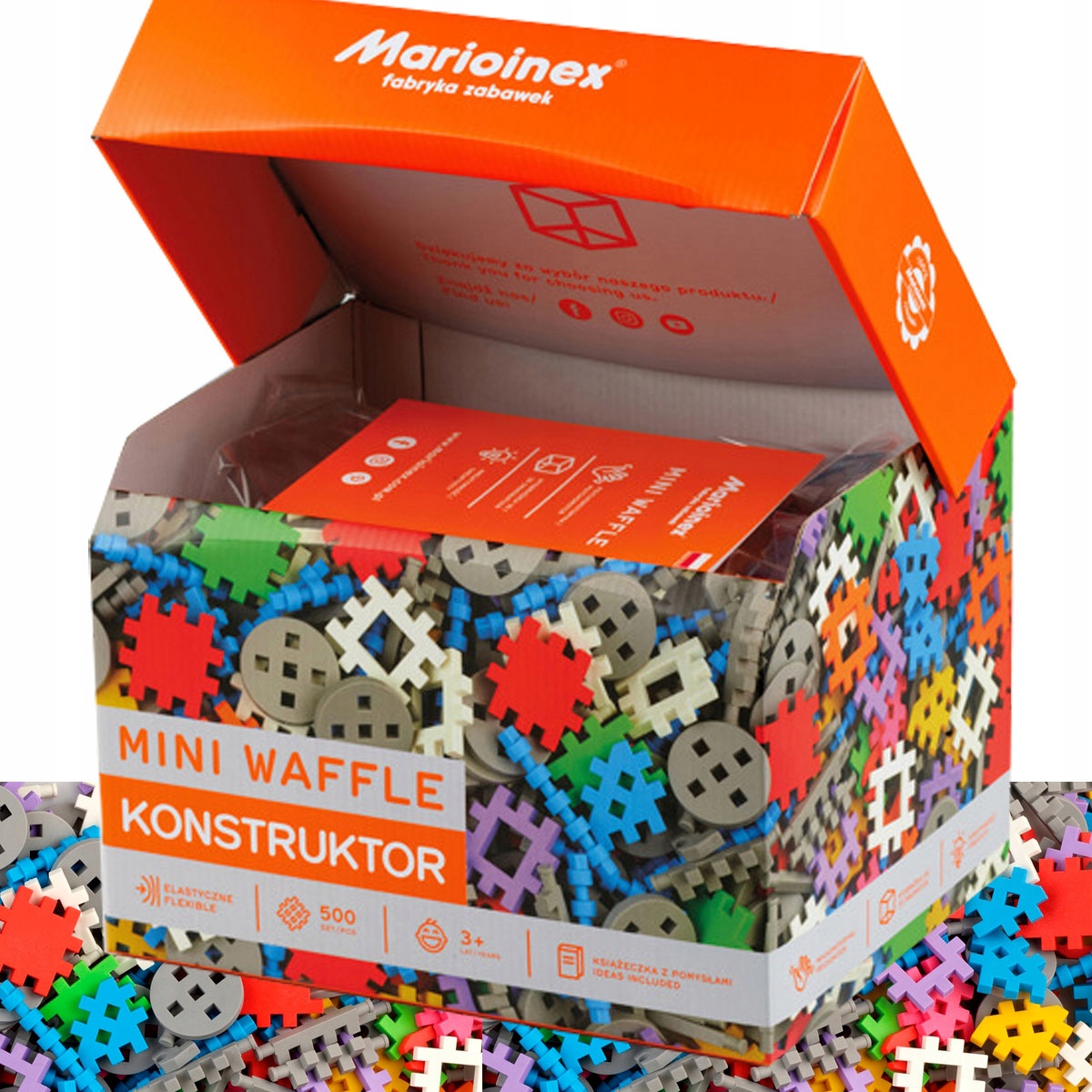 

Konstruktor Klocki Marioinex Wafle Mini, 500 szt