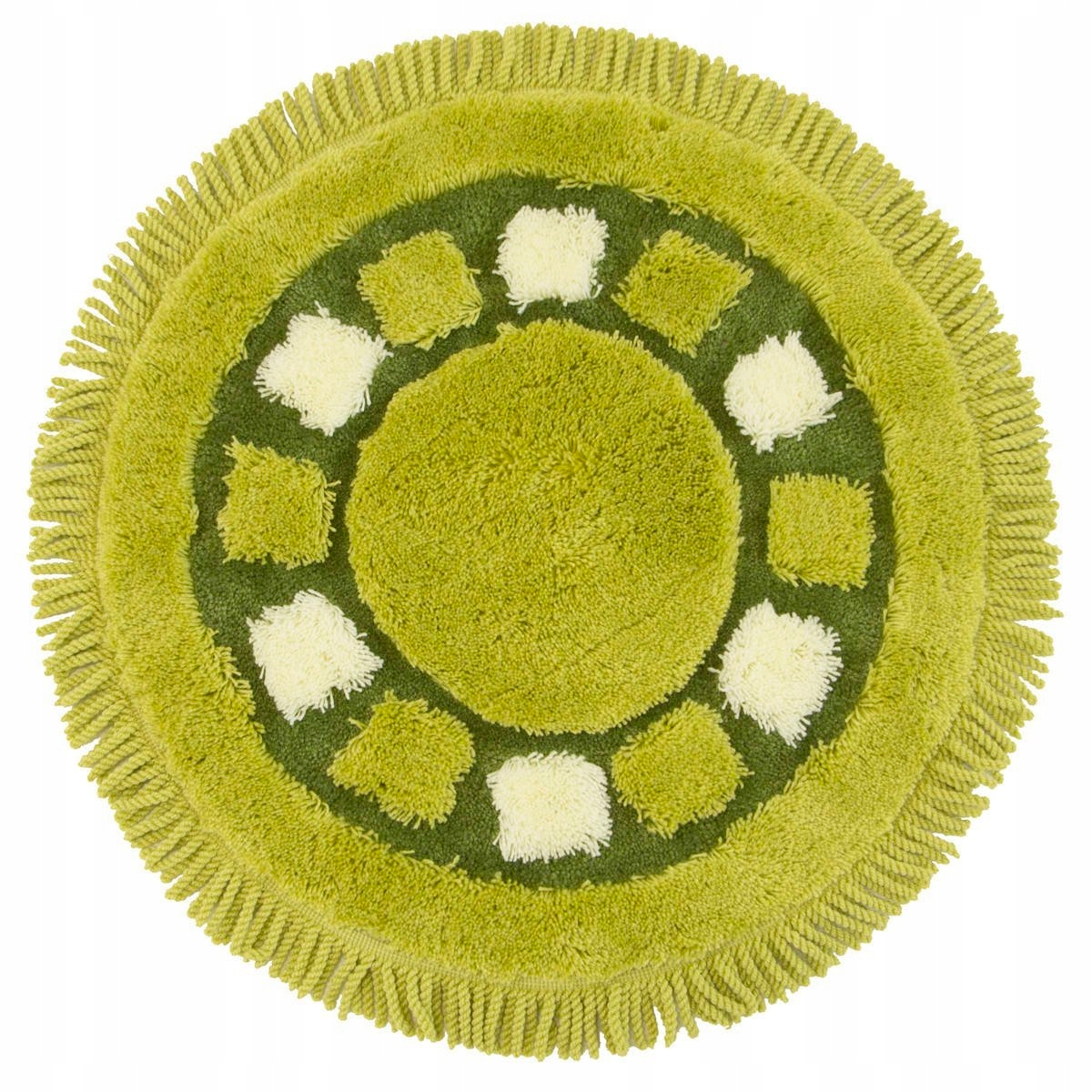 

śr. 70 cm Okrągły Jasny Zielony Dywan Łazienkowy