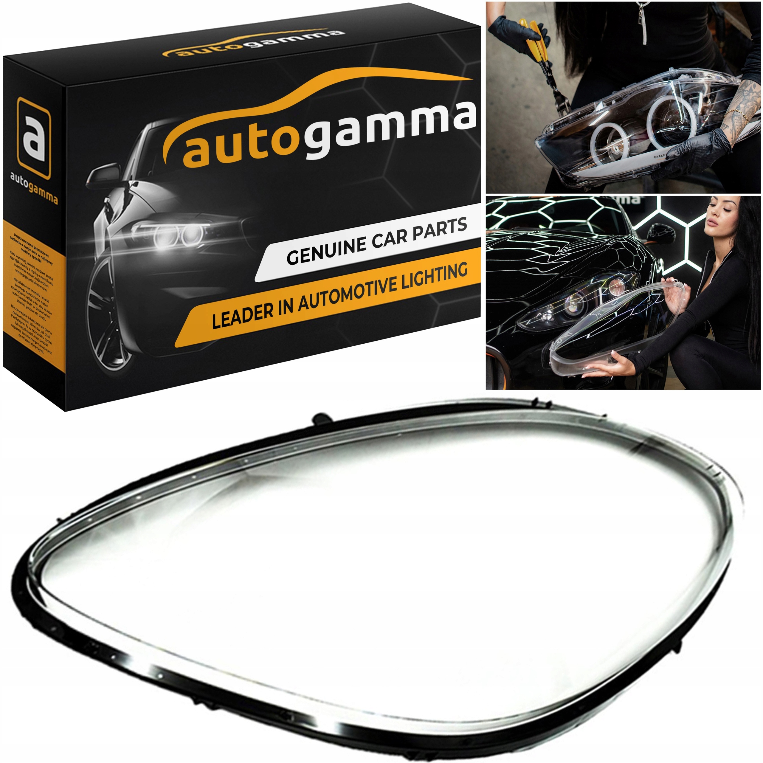 Стікло скло до фари, фар Porsche Macan обличчя рестайл (19-21) Лівий