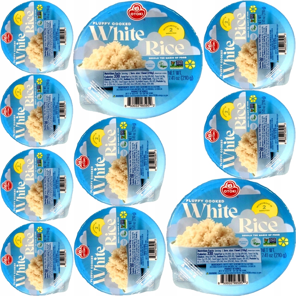 10x Koreański Gotowany Ryż w Miseczce Gotowy Do Spożycia 210g Ottogi Otoki