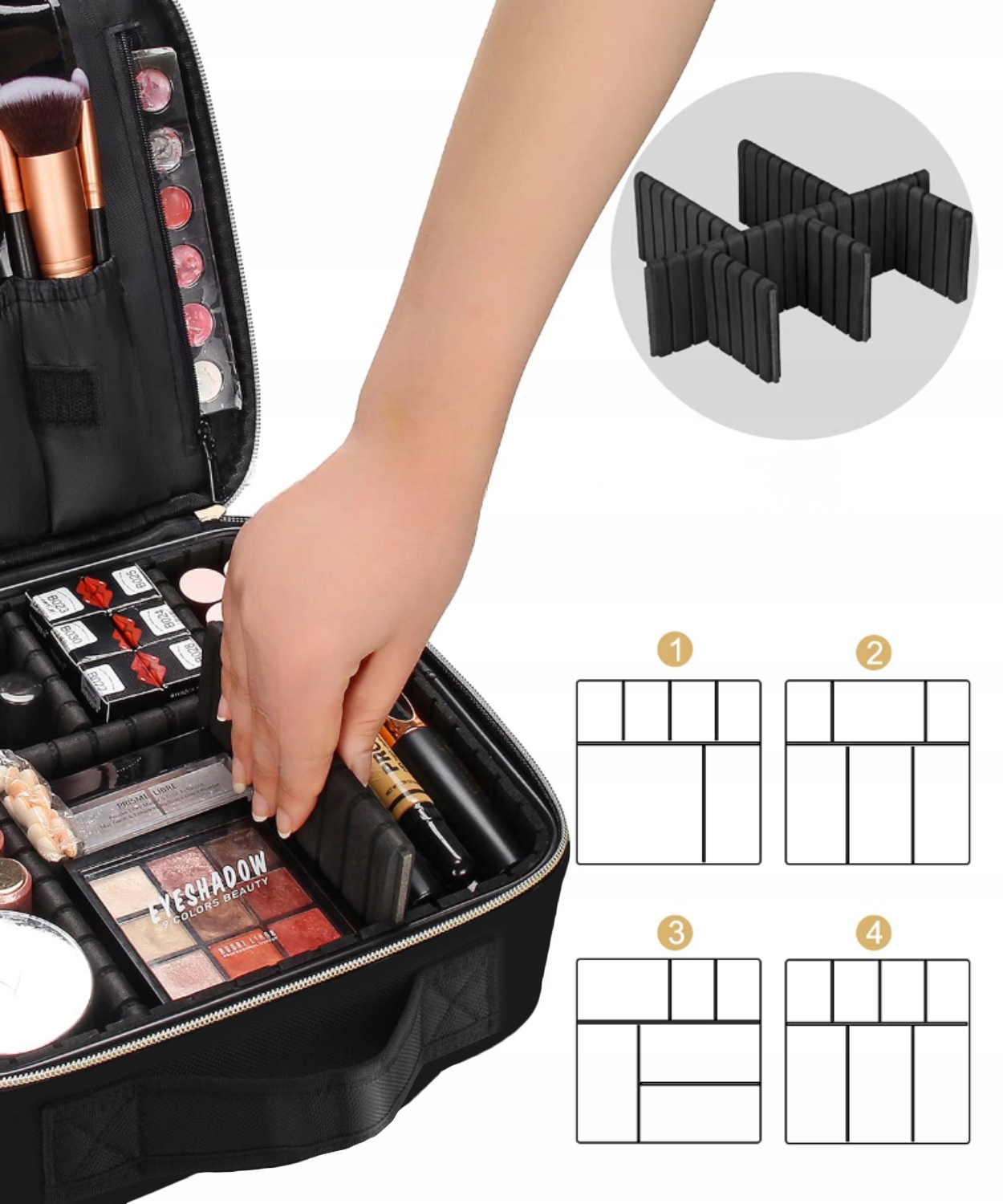 DUŻA KOSMETYCZKA DAMSKA MĘSKA ORGANIZER KOSMETYKI EAN (GTIN) 5905258919935