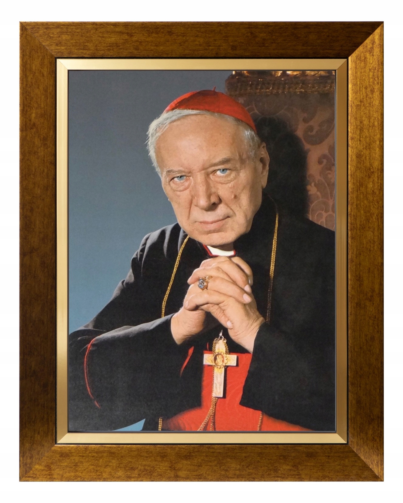Stefan Wyszyński Sakrální Obraz Zlaté Plátno, Ozdobný Rám 30X40