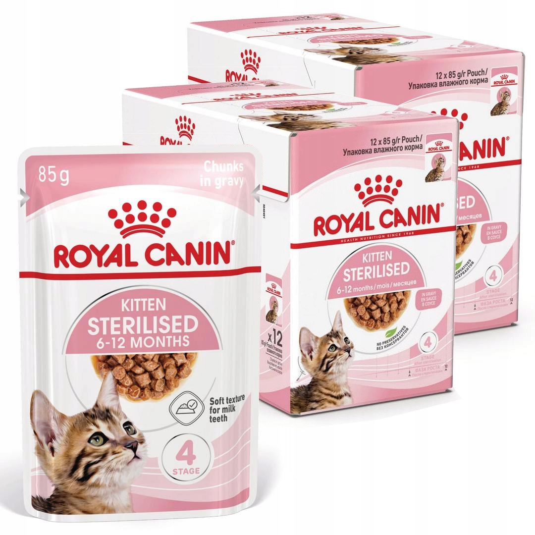 Royal Canin Kitten Sterilised 24x85g Karma Mokra W Sosie Dla Kociąt