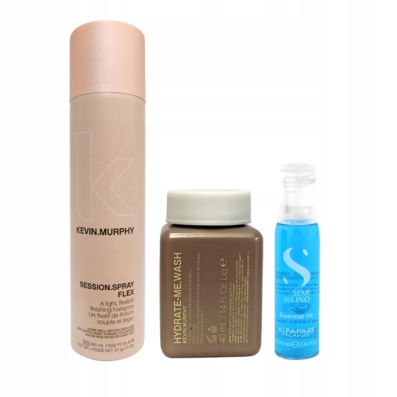 Session.Spray Flex i Hydrate-Me.Wash — zestaw z ampułką