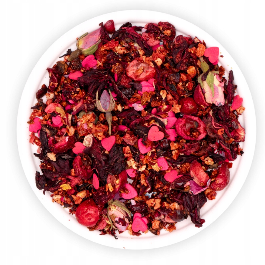 Čaj Ovocný Srdíčka Ibišek Jahoda Višeň Frago Teaverso 500 G