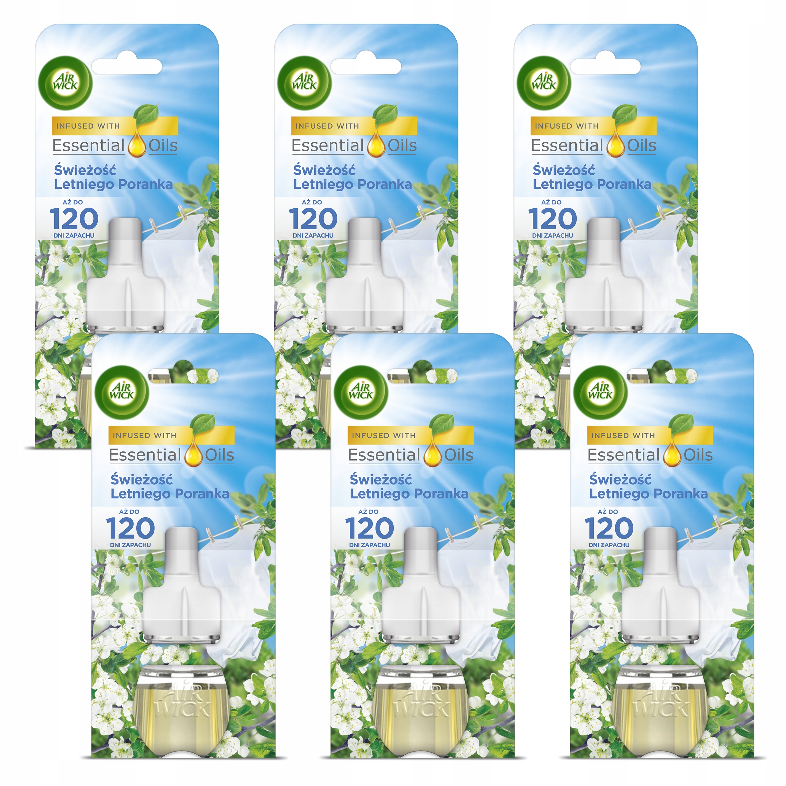 Levně Air Wick Náplně Elektrického Osvěžovače Svěžest Letního Rána 6X19ML
