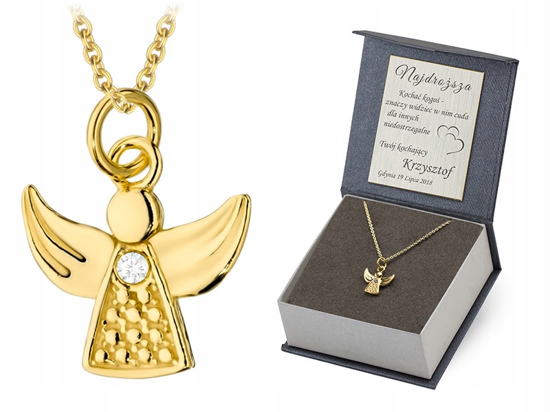 Stříbrný Řetízek S Andělem ryzost 925 Anděl 42cm