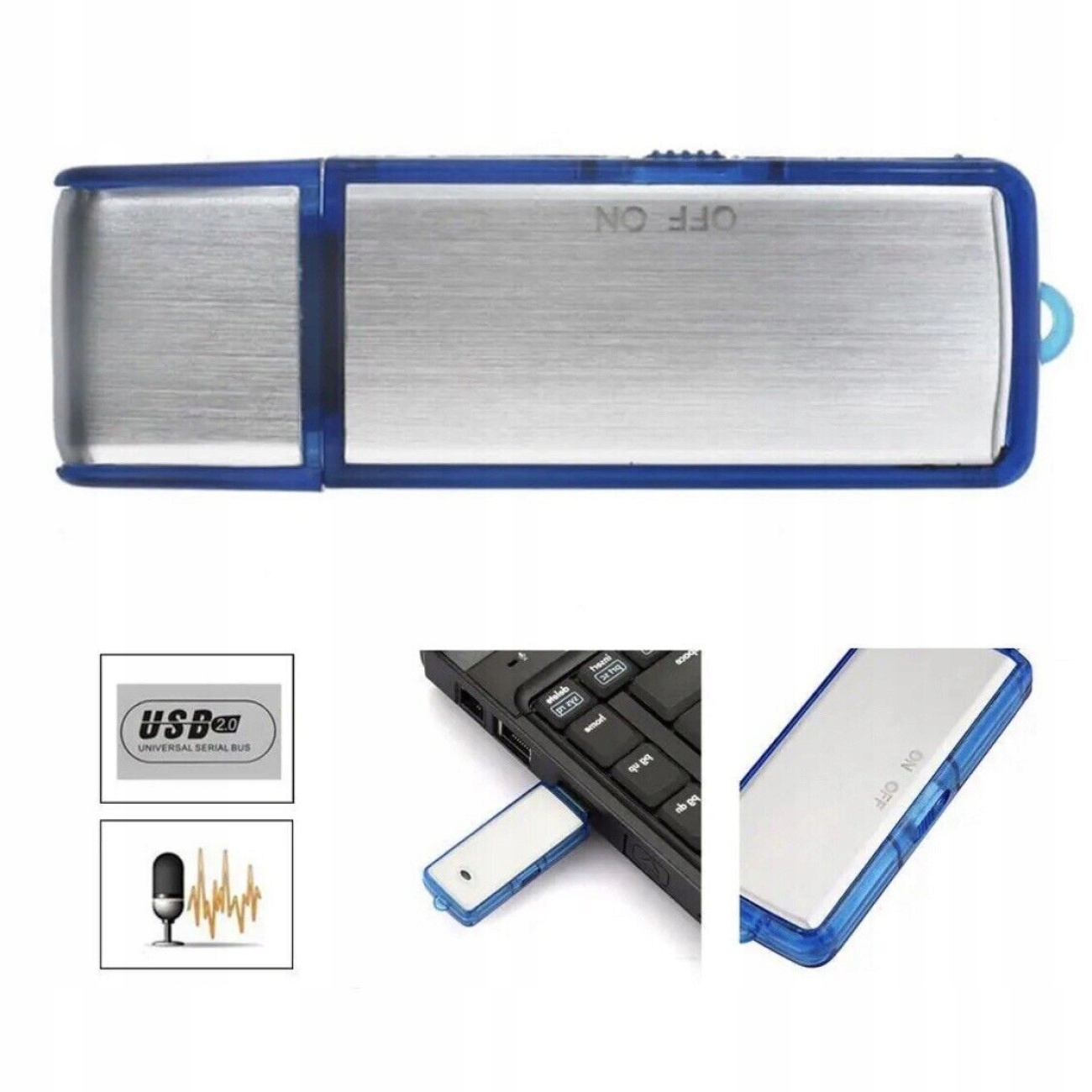 DYKTAFON szpiegowski PENDRIVE USB 8GB podsłuch Model MINI DYKTAFON SZPIEGOWSKI PODSŁUCH PENDRIVE-1