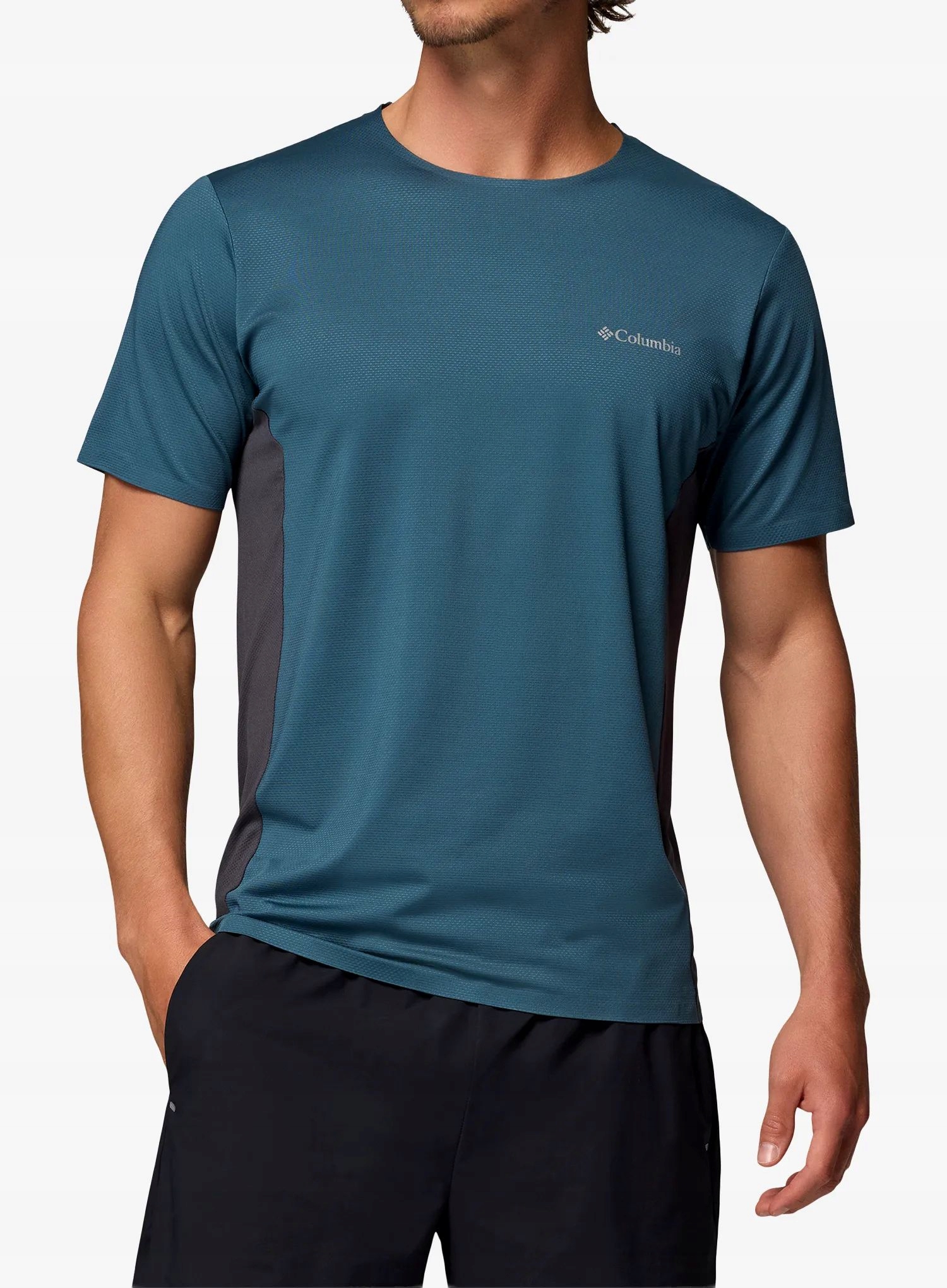 Rychleschnoucí tričko Columbia Three Pitch Ss Crew everblue/shark M