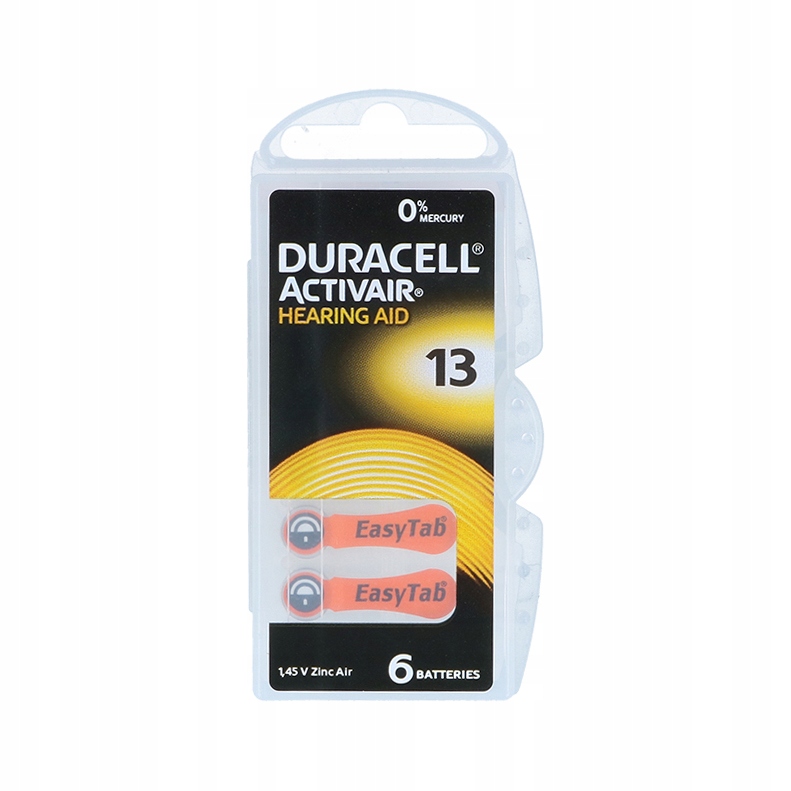 

6 x Bateria Do Aparatów Słuchowych Duracell 13