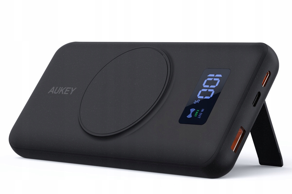 AUKEY Power Bank 1000mAh 22.5W MagSafe LED PD QC HSC Qi Marka Aukey