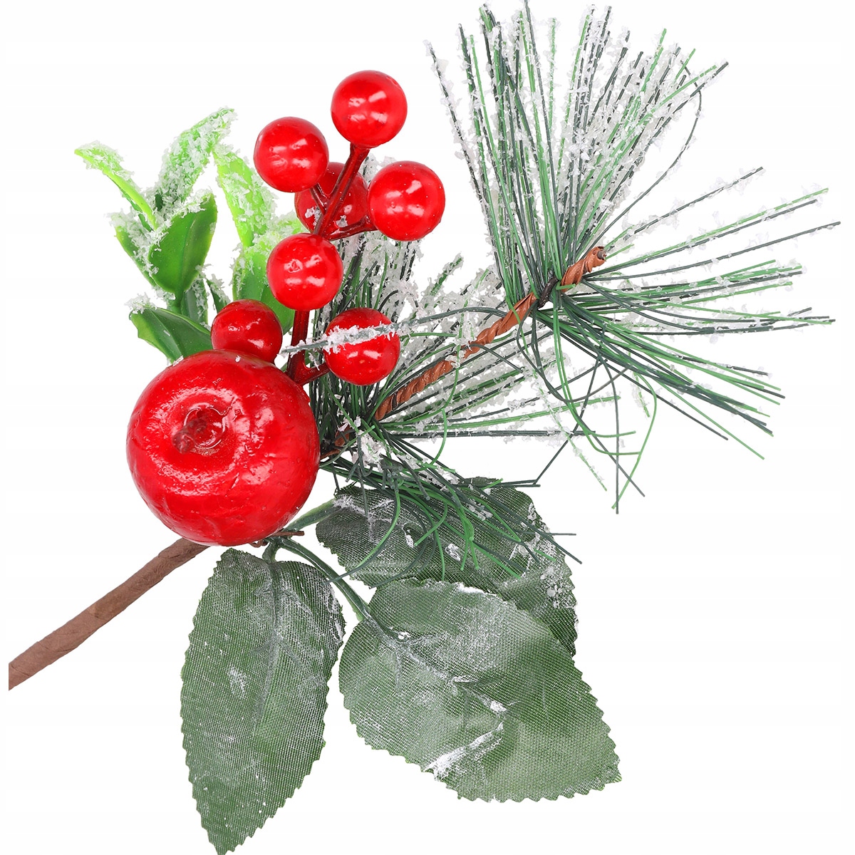 ŚWIĄTECZNA GAŁĄZKA GŁÓG JARZĘBINA ŚWIERK KWIATY DO STROIKÓW Marka Dekorstar