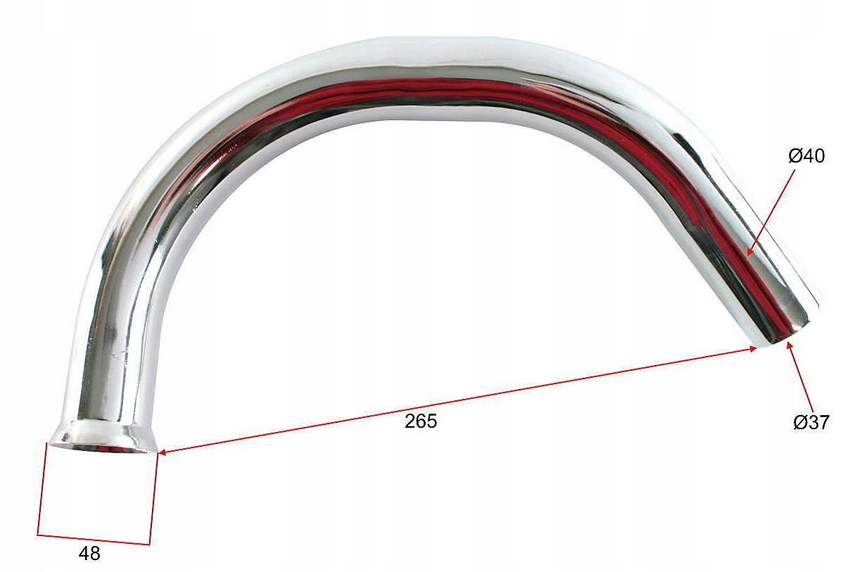 mz etz Kolanko wydechu do MZ ETZ 250 rura TŁUMIKA chrom EAN (GTIN) 5905699625938