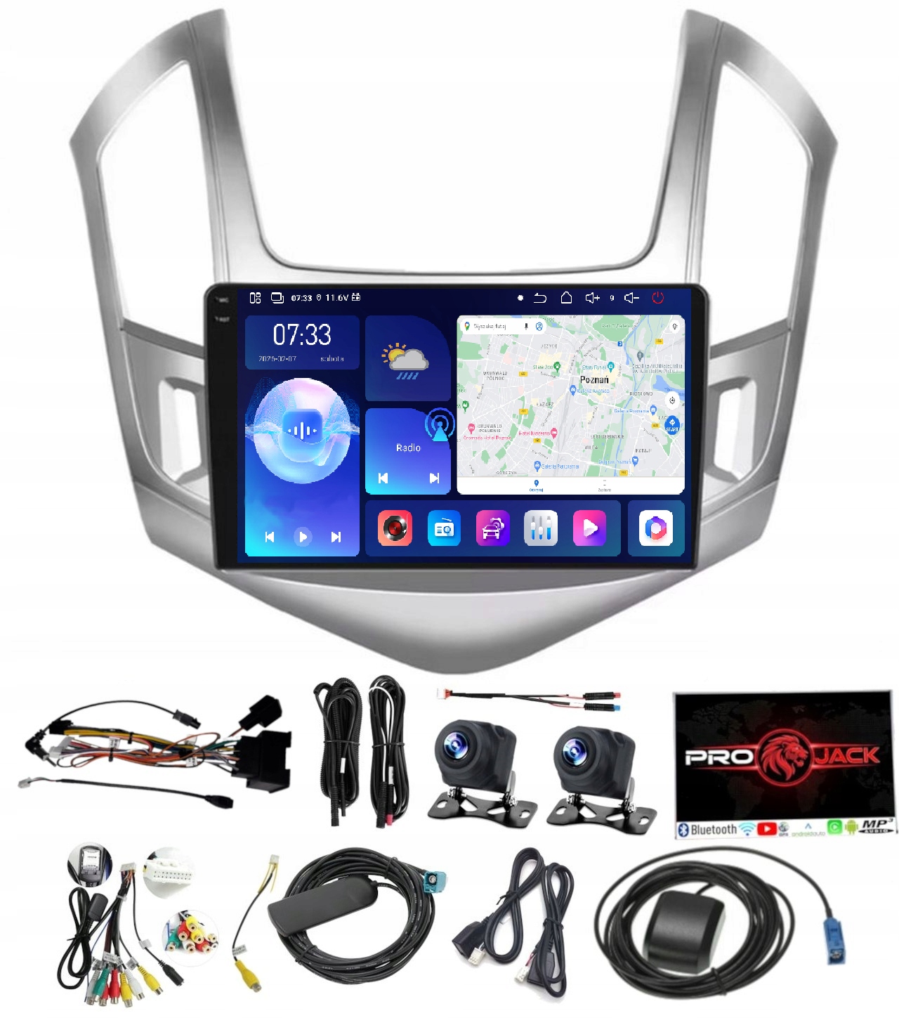 Rádio Navigace Android Carplay Bt Chevrolet Cruze 2012-2015 6GB 128GB Sim