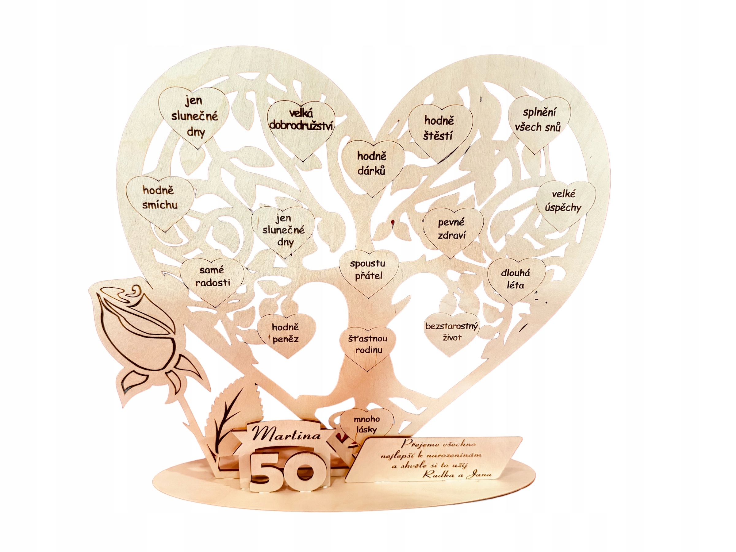 Dárek K 30 40 50 60 70 80. Narozeninám Stromek Srdce V Českém Jazyce Česká Republika