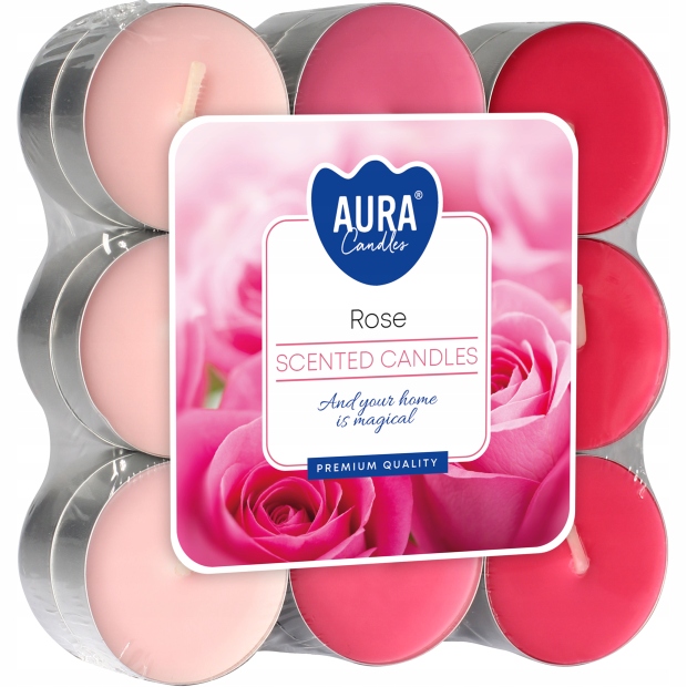 PODGRZEWACZE ZAPACHOWE ŚWIECZKI TEALIGHT 4H RÓŻA