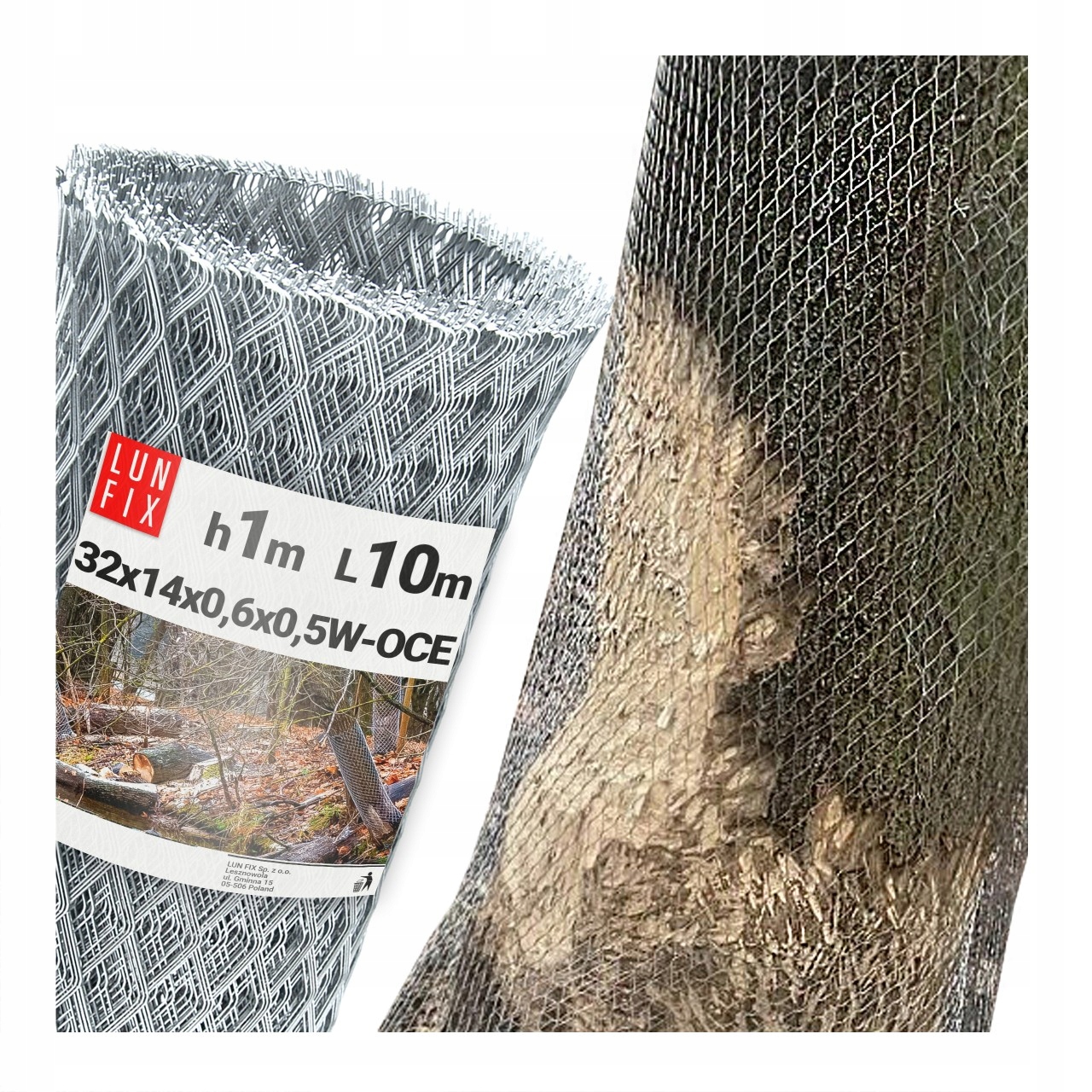 Siatka na bobry 1m ochronna metalowa do owijania na pnie przeciw bobrom 10m